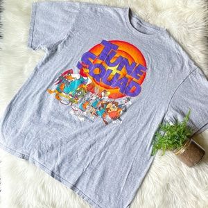 Vintage Looney Tunes Space Jam Tune Squad T-Shirt Graphic 90s Basketball Large